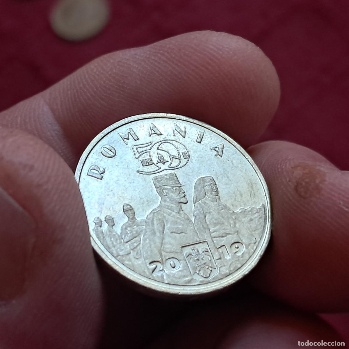 Old Coins of Europe: MONEDA DE RUMAN&Iacute;A 50 BANI 2019 XF (Reina Mar&iacute;a) KM# 447, N# 183073.