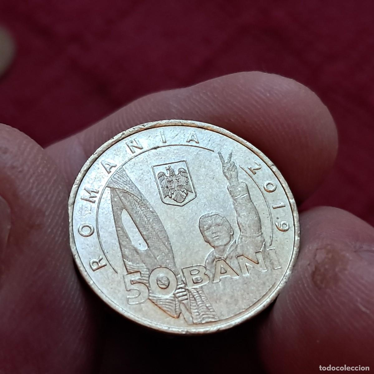 Old Coins of Europe: MONEDA DE RUMAN&Iacute;A 50 BANI 2019 AU (Revoluci&oacute;n Rumana) KM# 445, N# 188931.
