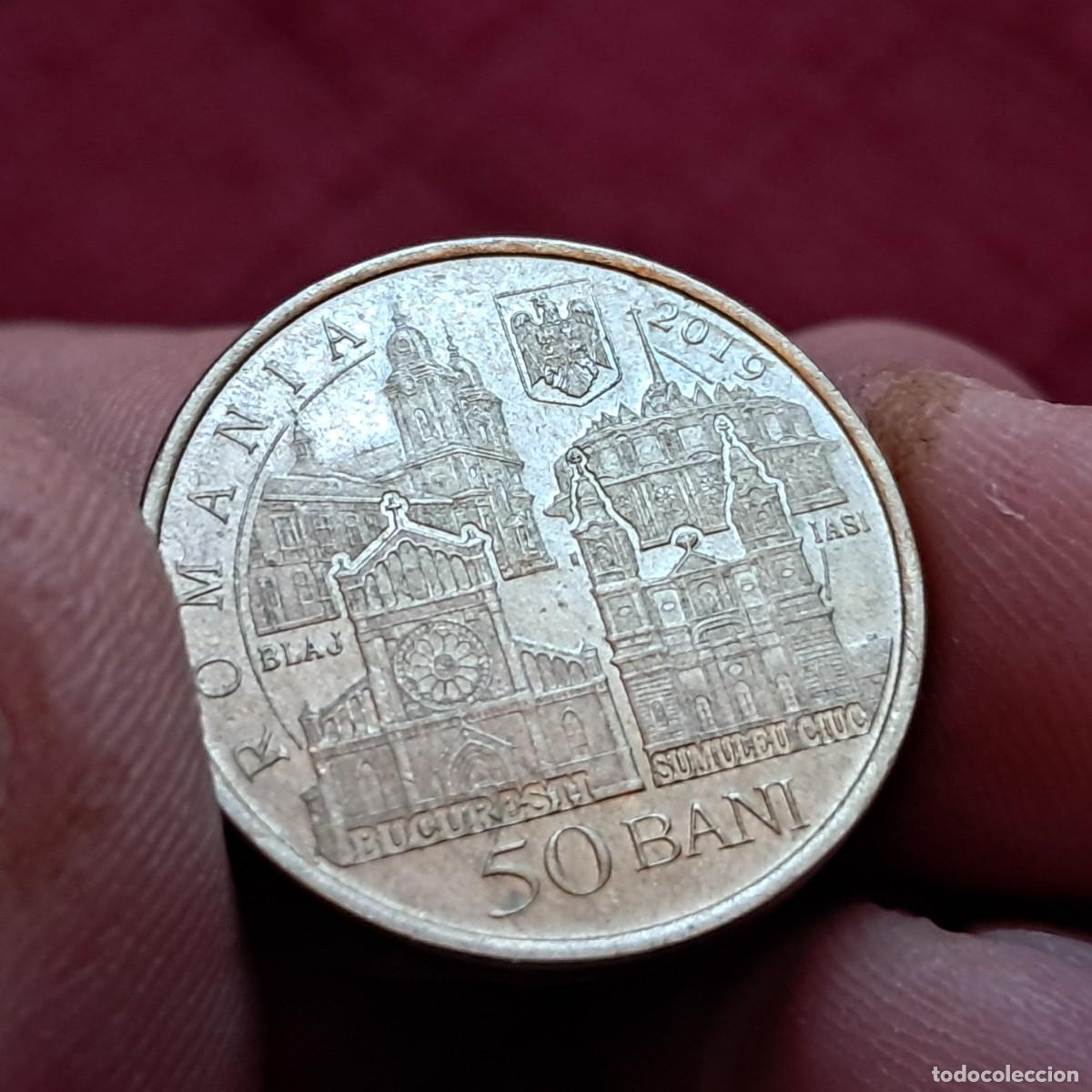 Old Coins of Europe: MONEDA DE RUMAN&Iacute;A 50 BANI 2019 UNC (Papa Francisco) KM# 450, N# 168925.