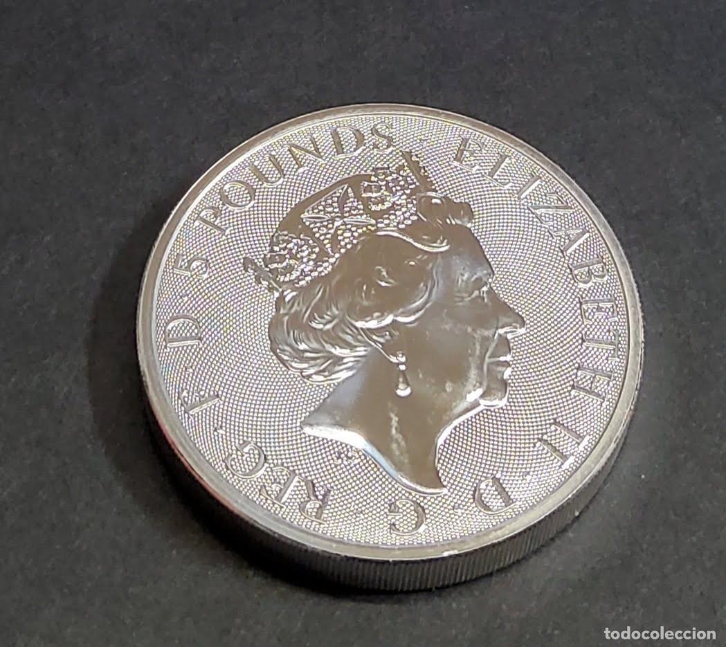 Monedas antiguas de Europa: 5 LIBRAS DE INGLATERRA DEL A&Ntilde;O 2020.BRILLANT UNCIRCULATED. 2 ONZAS DE PLATA PURA 9999