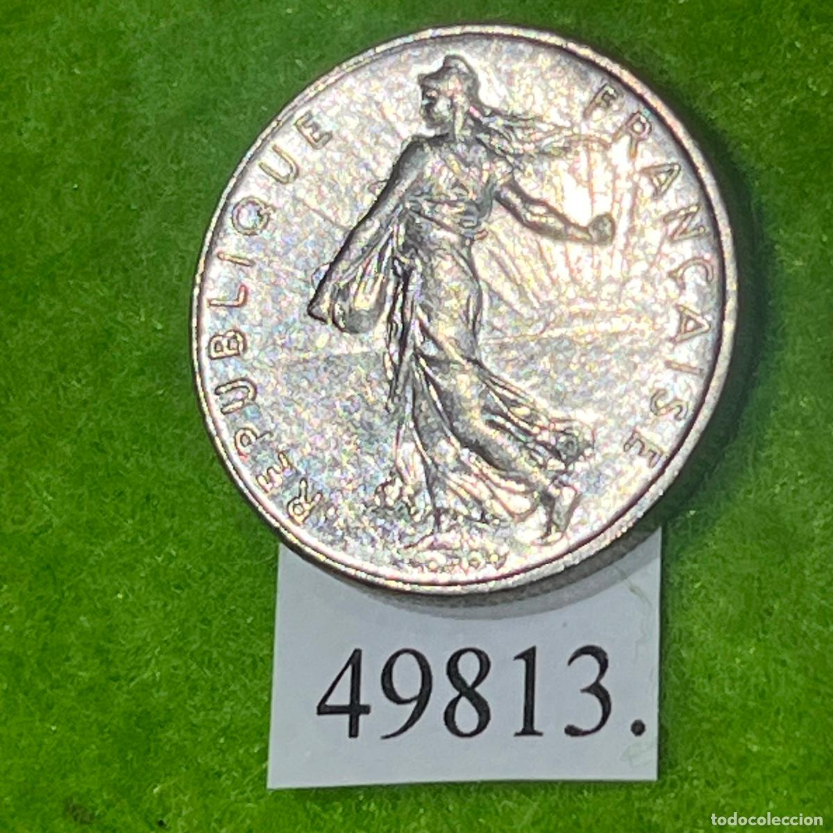 Monedas antiguas de Europa: Francia 1/2 franco 1987