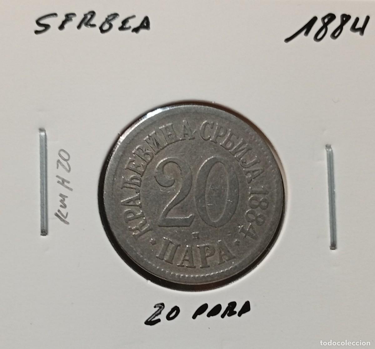 Monedas antiguas de Europa: SERBIA 20 PARA 1884 KM#20 MBC.