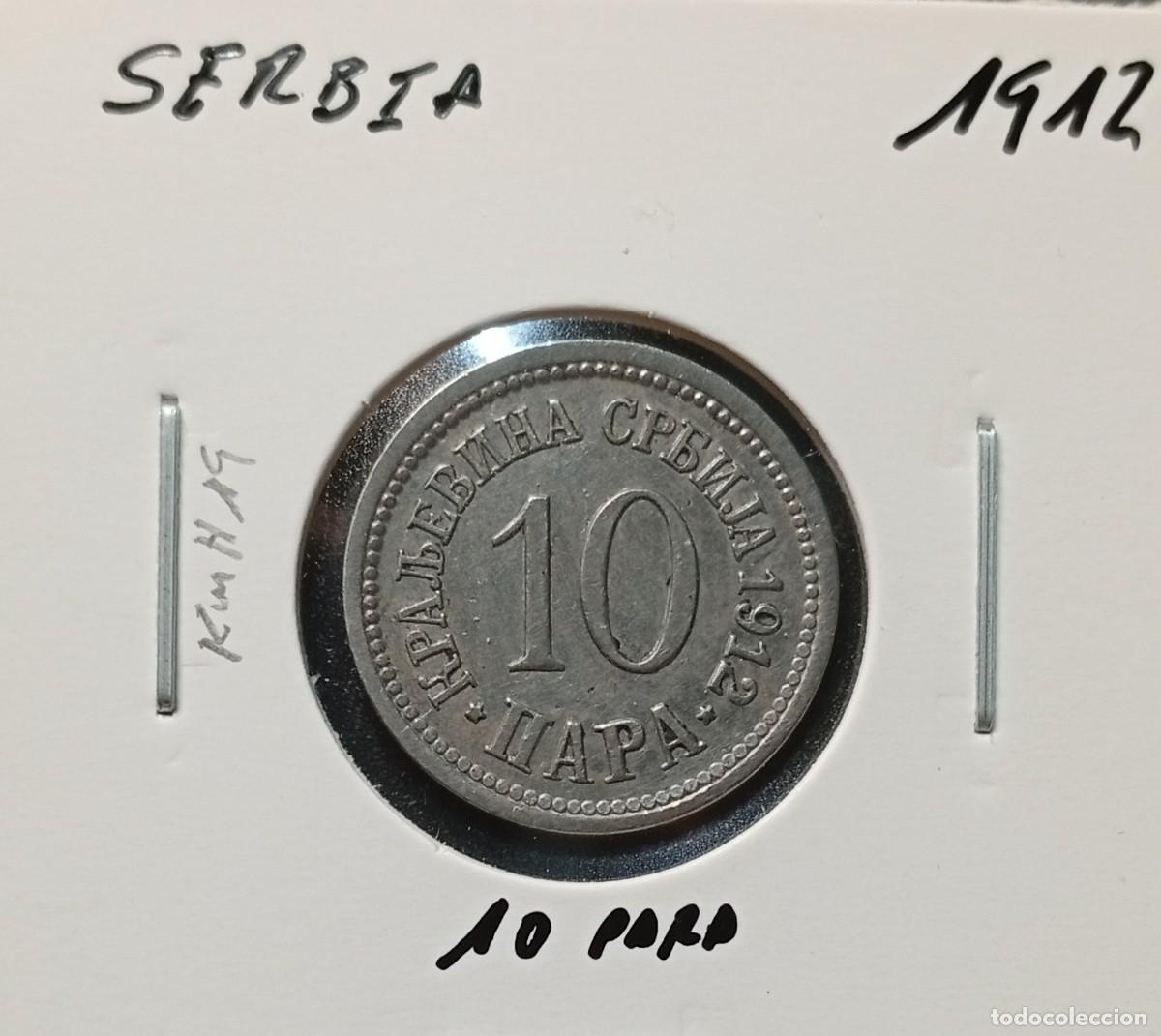 Monedas antiguas de Europa: SERBIA 10 PARA 1912 KM#19 MBC.