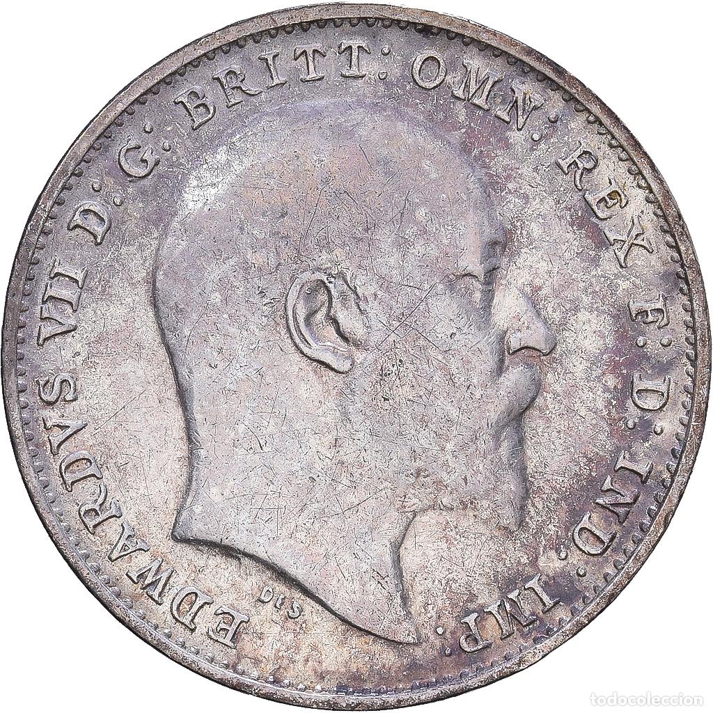 Monedas antiguas de Europa: [#1547629] Gran Breta&ntilde;a, Edward VII, 3 Pence, 1910, London, Plata, BC+