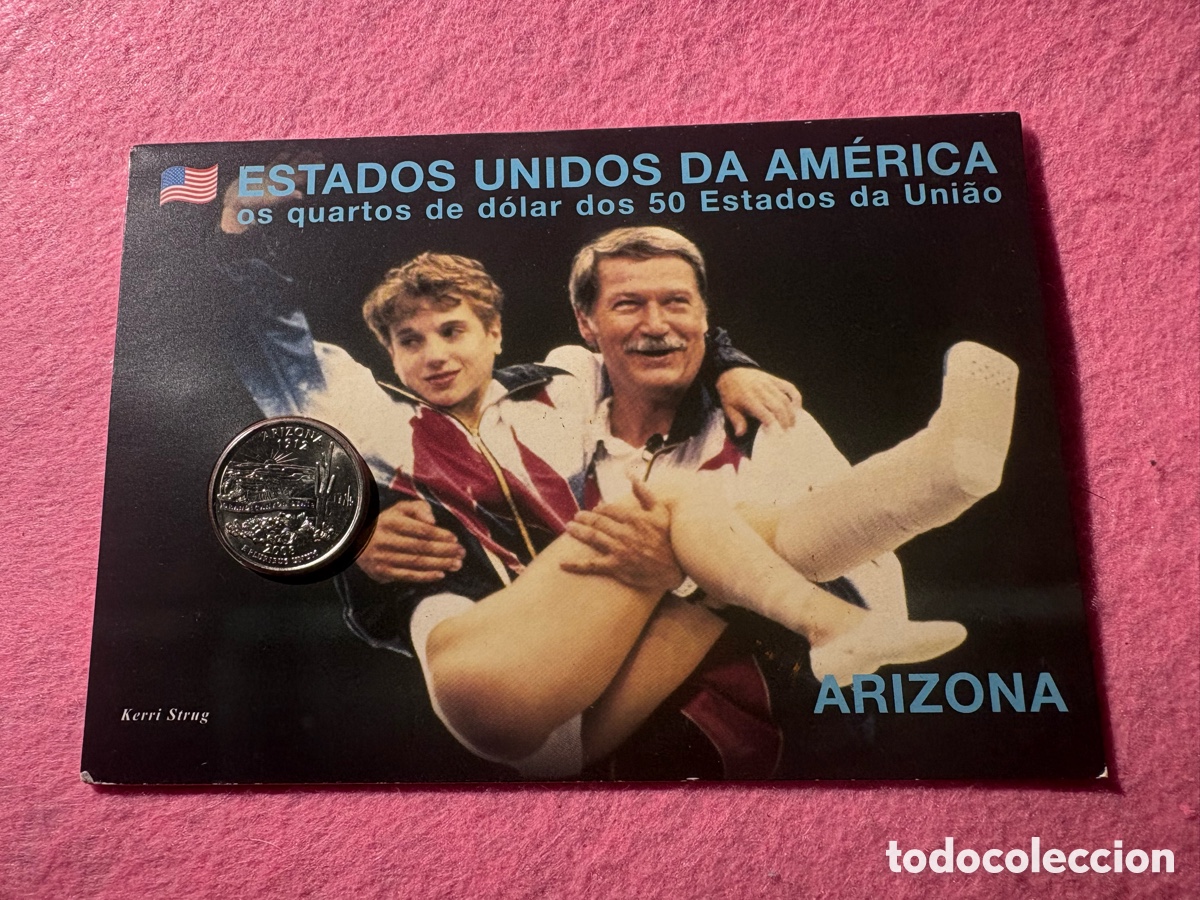 Monedas antiguas de Europa: Moneda conmemorativa sin circular EEUU, Cuarto D&oacute;lar, Arizona (A15)