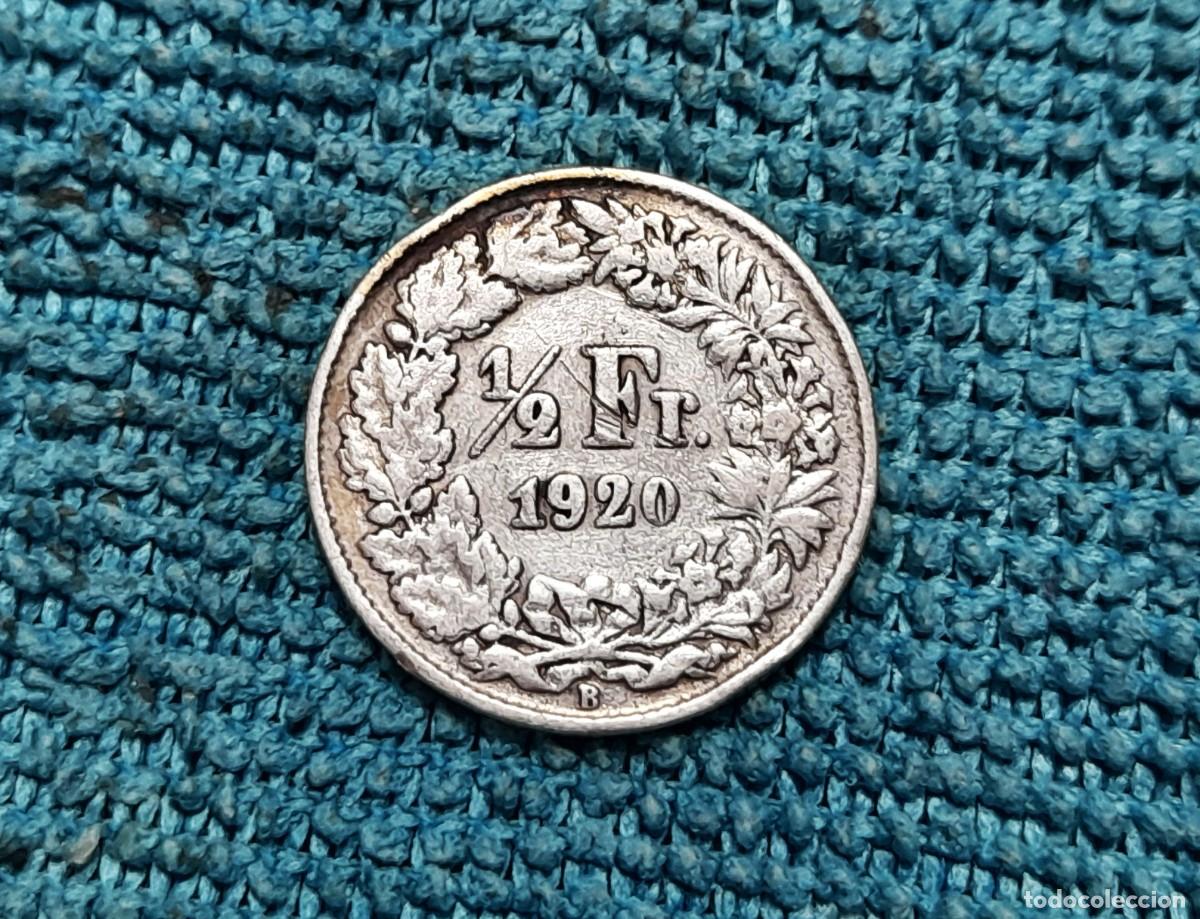 Monedas antiguas de Europa: Suiza, 1/2 frank 1920
