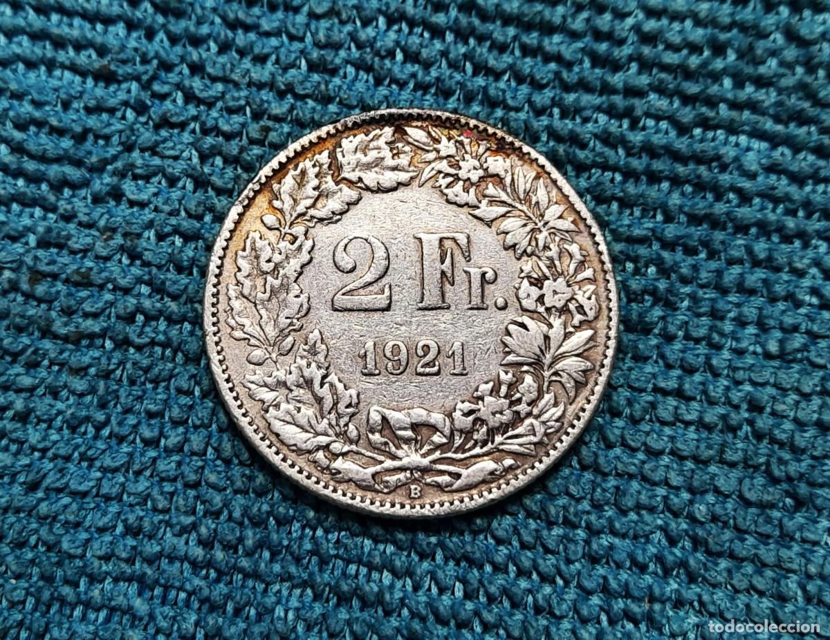 Monedas antiguas de Europa: Suiza, 2 Francs 1921