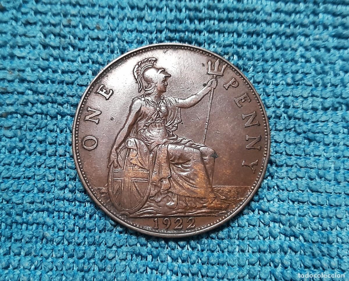Monedas antiguas de Europa: Reino Unido, Geprge V, 1 Penny 1922