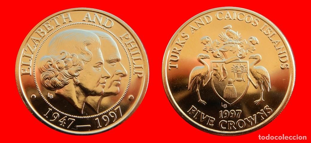 Monedas antiguas de Europa: 5 CORONAS 1997 SIN CIRCULAR ISLAS TURCAS Y CAICOS-10630SC