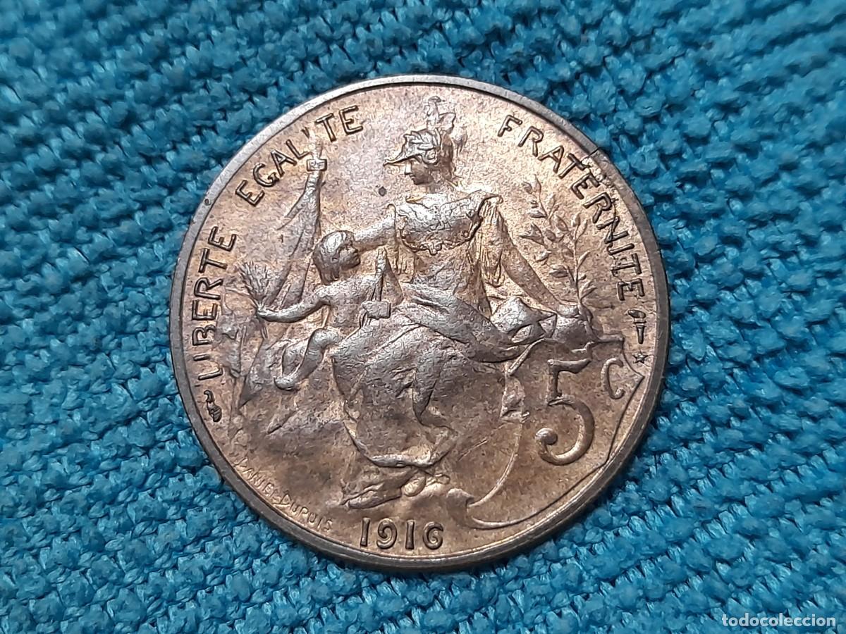 Monedas antiguas de Europa: Francia, 5 Centimes 1916 - Foto 1