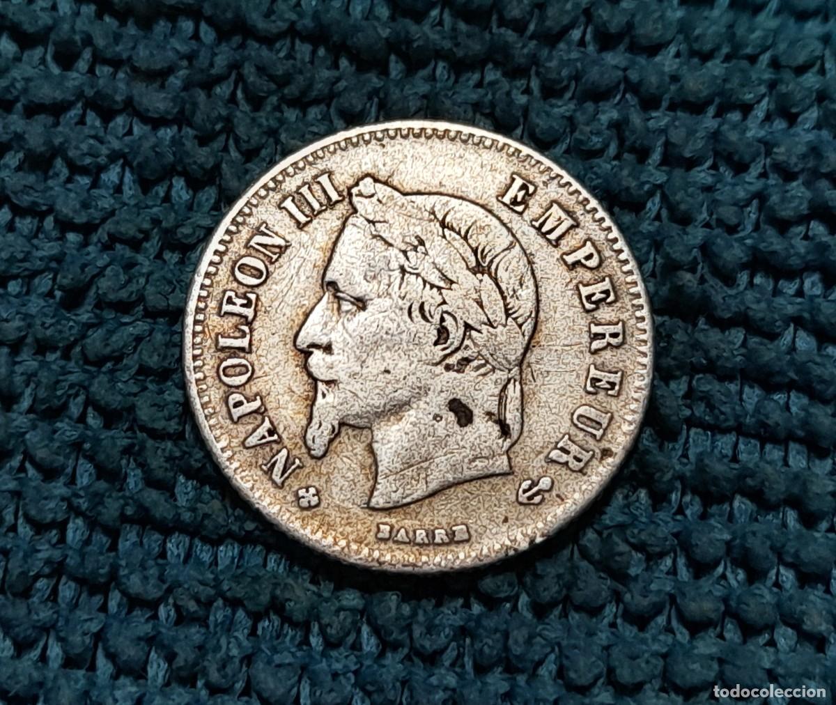 Monedas antiguas de Europa: Francia, 20 Centimes 1866 - Foto 2