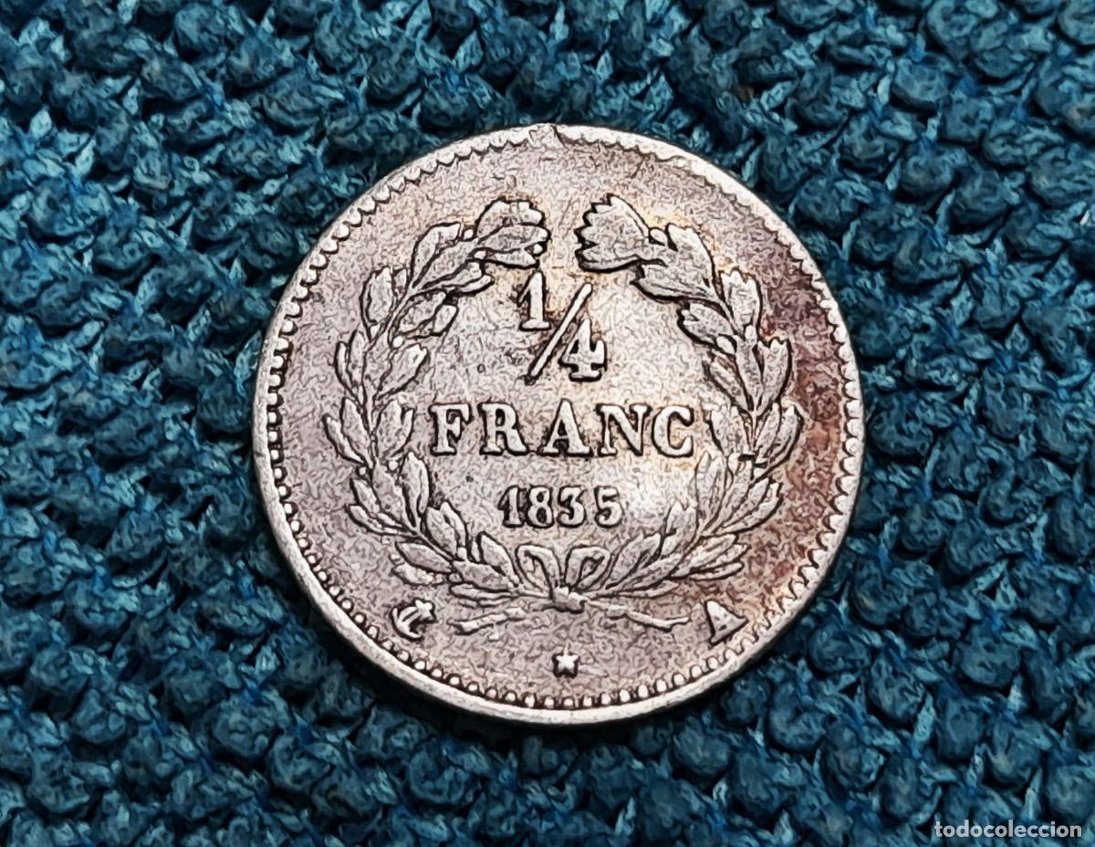 Monedas antiguas de Europa: Francia, 1/4 Franc 1835