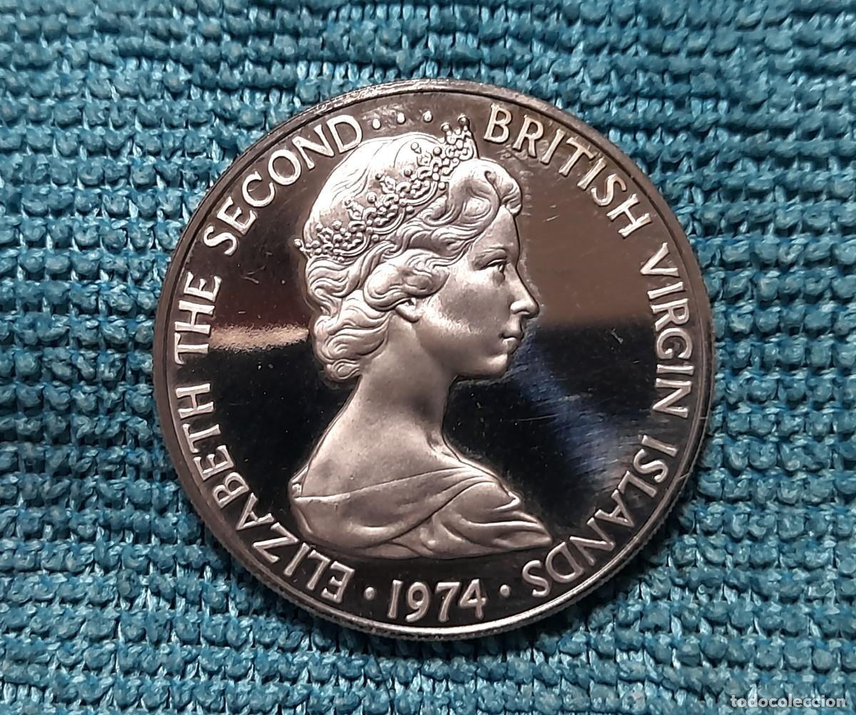 Monedas antiguas de Europa: Islas V&iacute;rgenes Brit&aacute;nicas, 50 Cents 1974