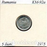 Monedas antiguas de Europa: RUMANIA 1975, 5 BANI, KM-92a, SC; 0,95 &euro; 1