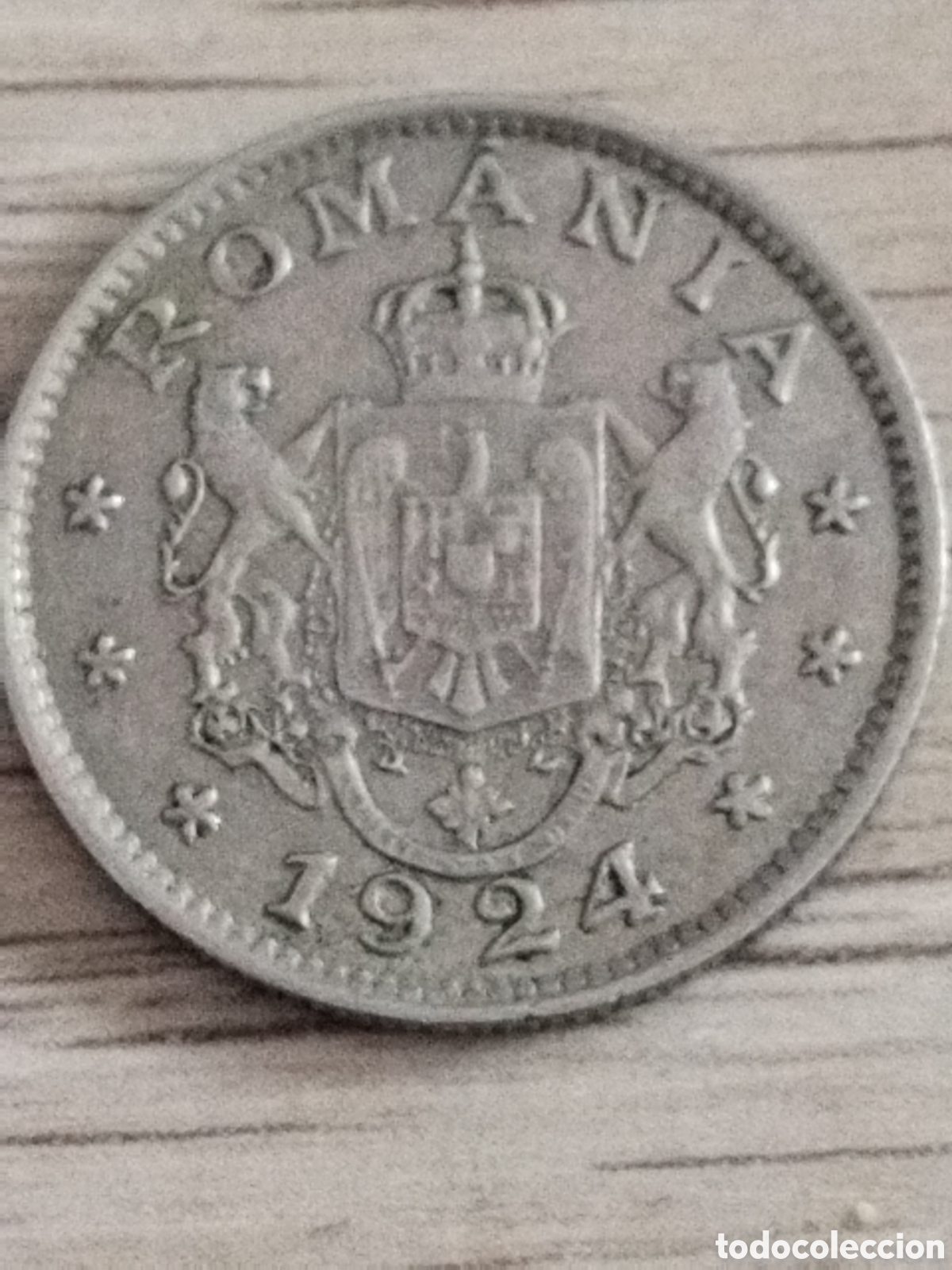 Monedas antiguas de Europa: Ruman&iacute;a moneda de 1 leu de 1924 km#46 (poissy)