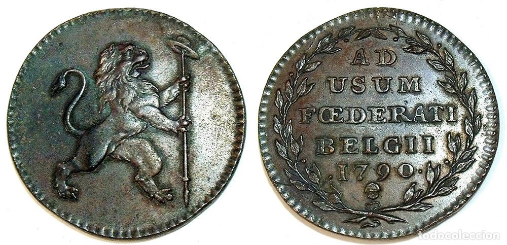 Monedas antiguas de Europa: PAISES BAJOS AUSTR&Iacute;ACOS - 2 LIARDS - INSURRECCI&Oacute;N 1790 - XF40/E.B.C. - COBRE
