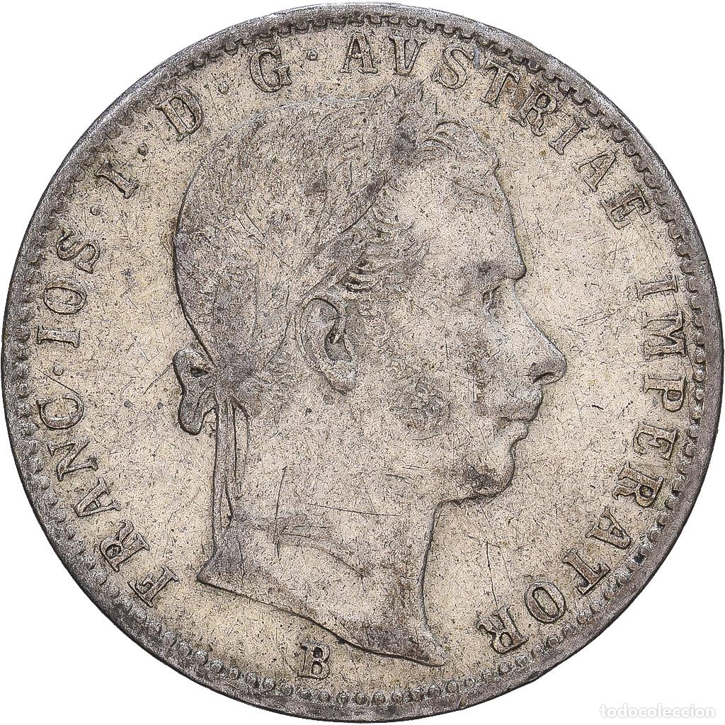 Monedas antiguas de Europa: [#1203493] Austria, Franz Joseph I, 1/4 Florin, 1860, Kremnica, Plata, MBC+, KM:2214
