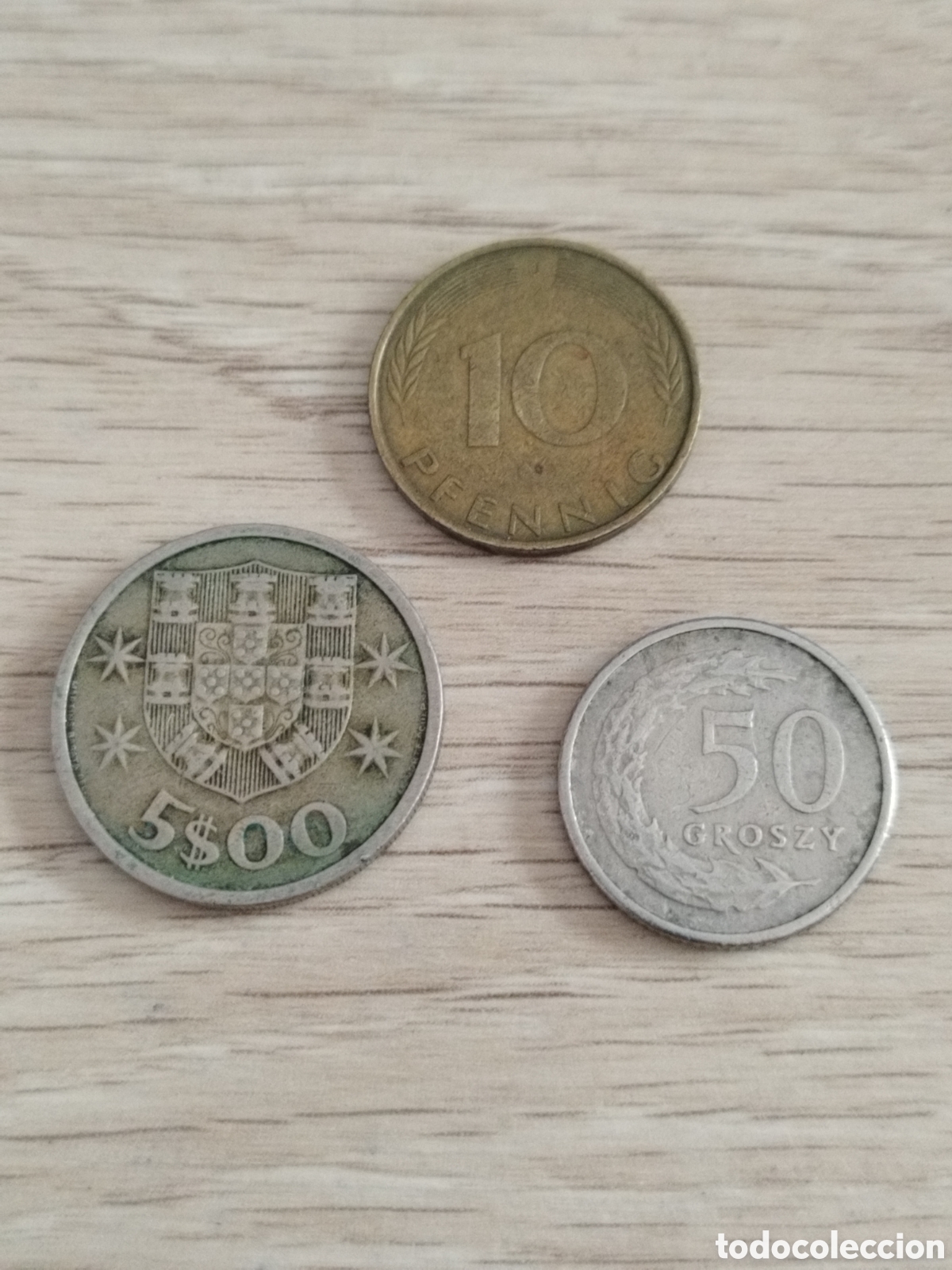 Monedas antiguas de Europa: Lote de 3 monedas de Europa