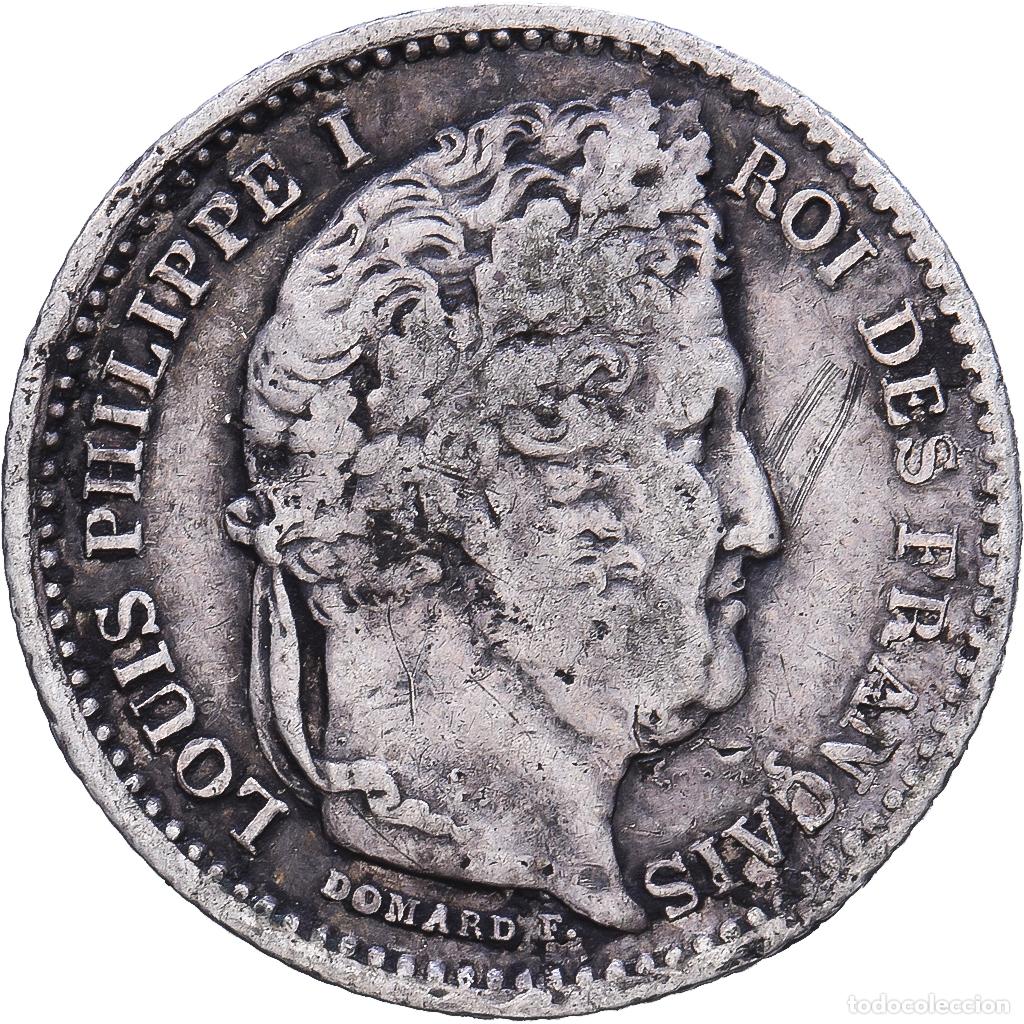 Monedas antiguas de Europa: [#1203496] Francia, 25 Centimes, Louis-Philippe, 1845, Rouen, Plata, MBC, KM:755.2