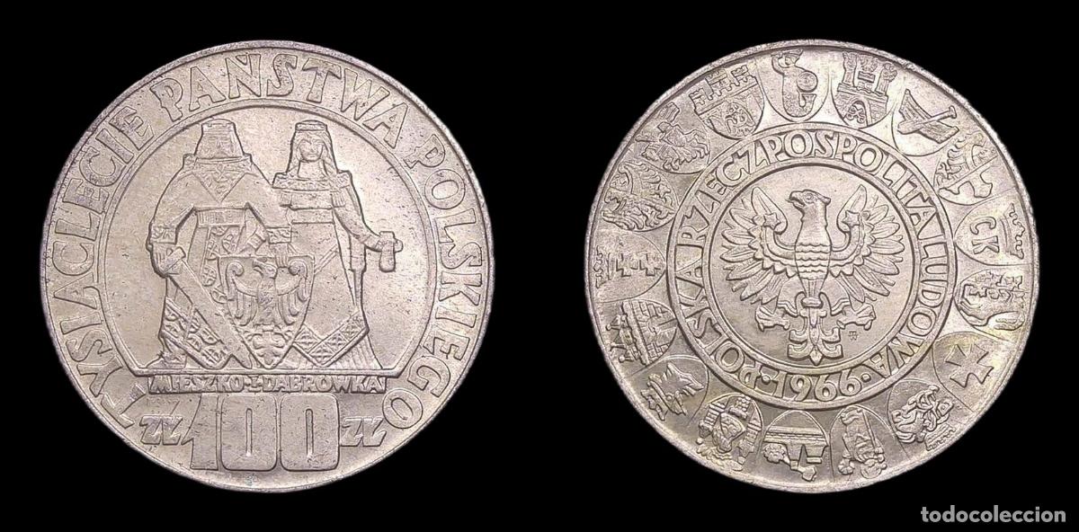Monedas antiguas de Europa: POLONIA POLAND 100 ZLOTYCH 1966 EBC+ PLATA