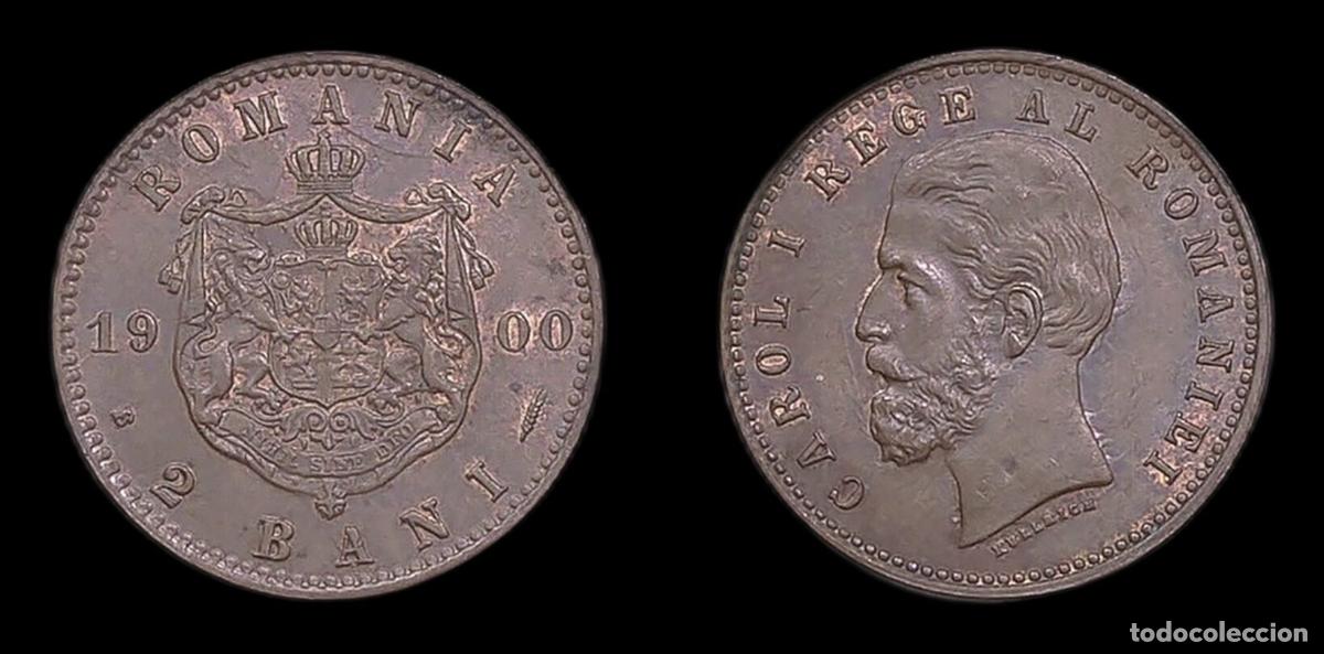 Monedas antiguas de Europa: RUMANIA ROMANIA CAROL I 2 BANI 1900 EBC+ BRILLO ORIGINAL