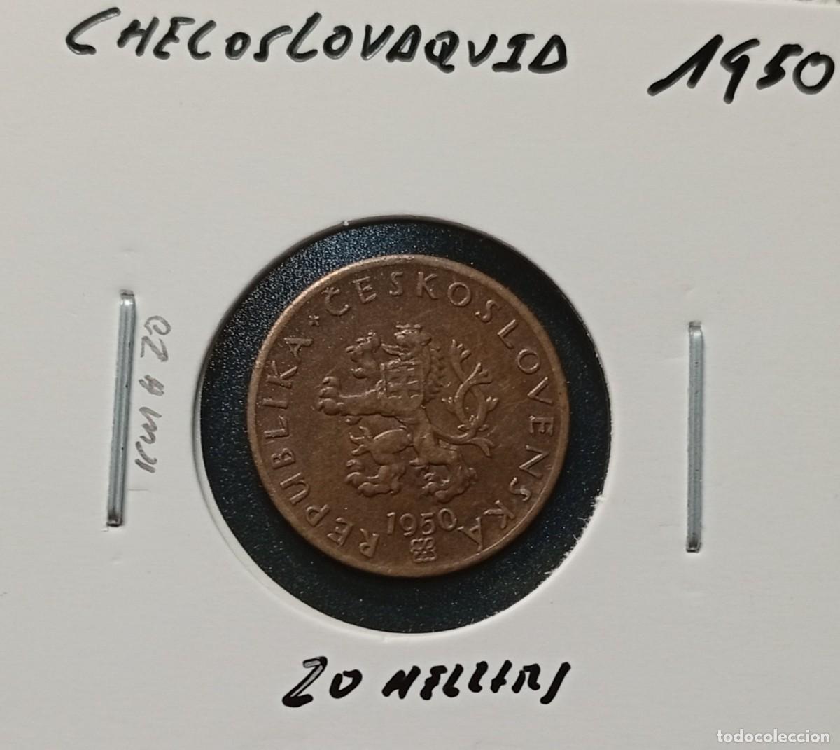 Monedas antiguas de Europa: CHECOSLOVAQUIA 20 HELLERS / HALERU 1950 KM#20 MBC.