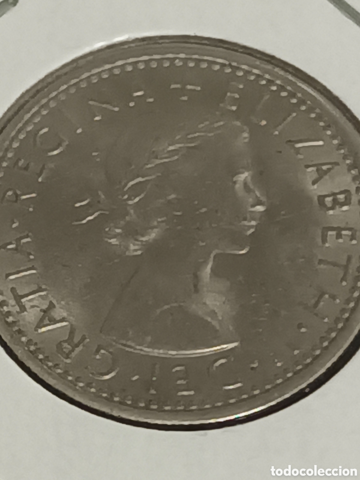 Monedas antiguas de Europa: 6 PENIQUES REINA ISABEL II 1966