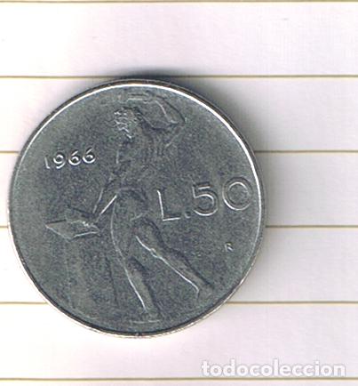 Monedas antiguas de Europa: Moneda Italia 50 Liras (1966)