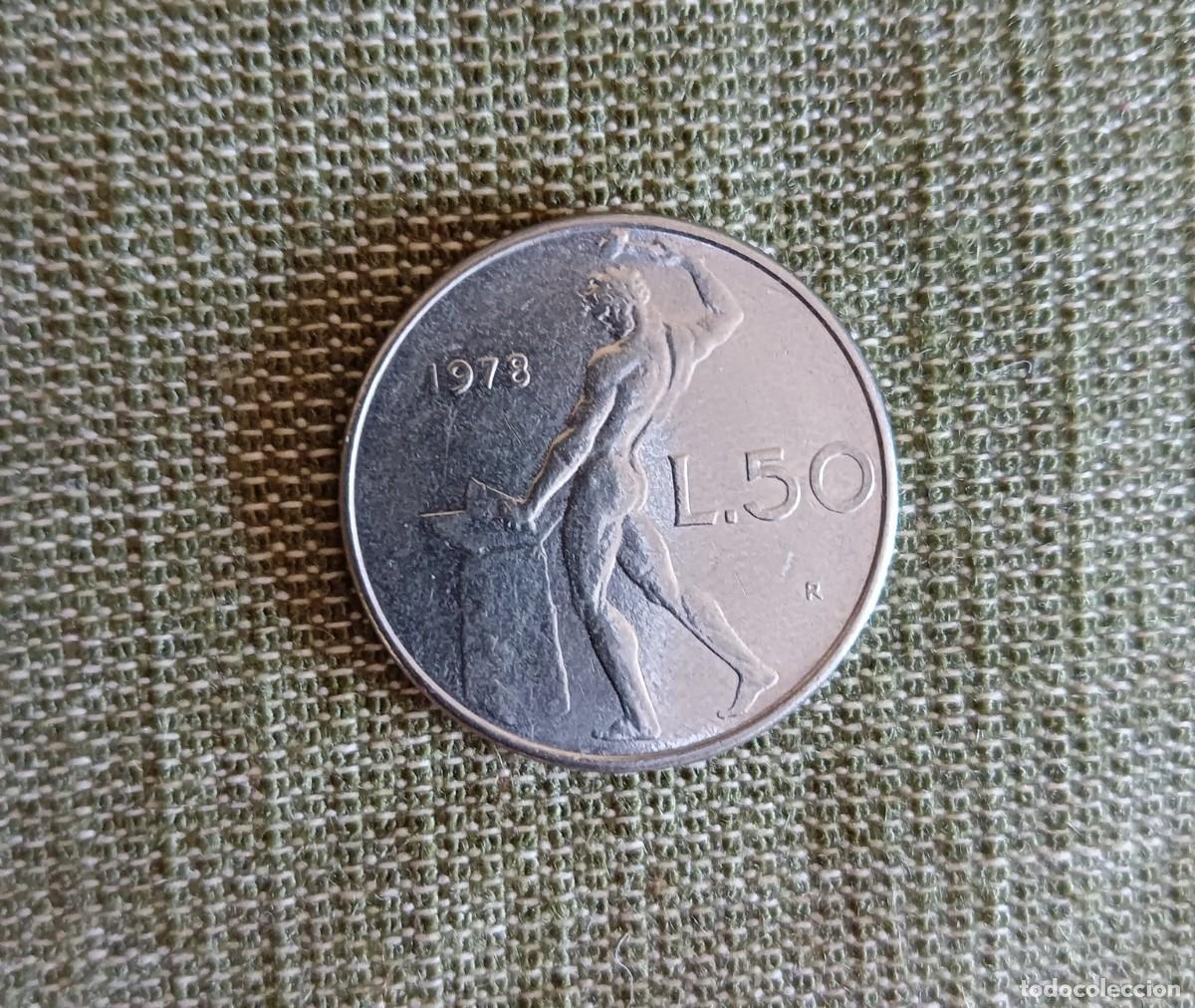 Monedas antiguas de Europa: Moneda Italia 50 Liras