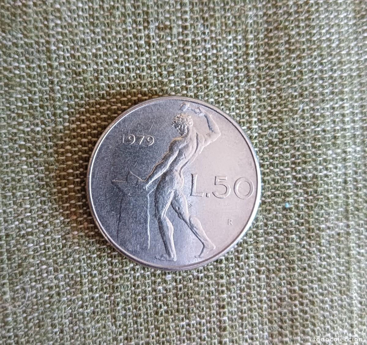 Monedas antiguas de Europa: Moneda Italia 50 Liras 1979