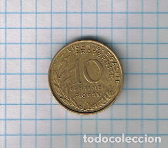 Monedas antiguas de Europa: Moneda Francia 10 c&eacute;ntimos franco franc&eacute;s, V Rep&uacute;blica