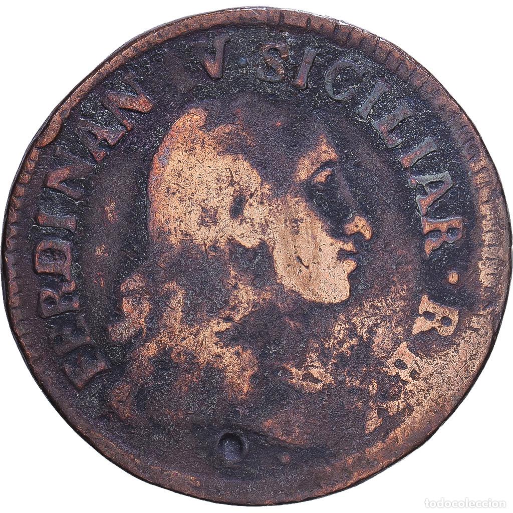 Monedas antiguas de Europa: [#1547714] Kingdom of Naples, Ferdinando IV, 1 Grano, 1792, Cobre, BC, KM:205