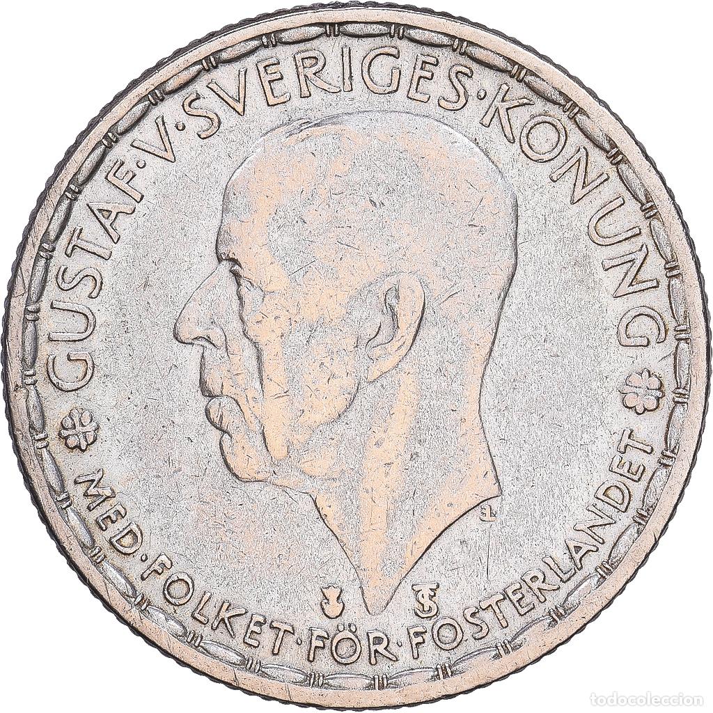 Monedas antiguas de Europa: [#1547736] Suecia, Gustaf V, 1 Krona, 1950, Kungsholmen, Plata, BC+, KM:814