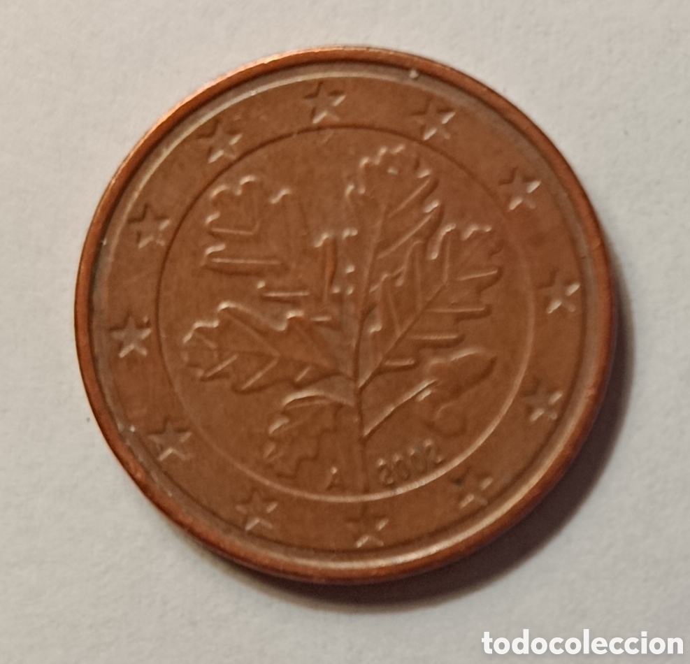 Monedas antiguas de Europa: 5 C&Eacute;NTIMOS/2002 A (ALEMANIA) - Foto 1
