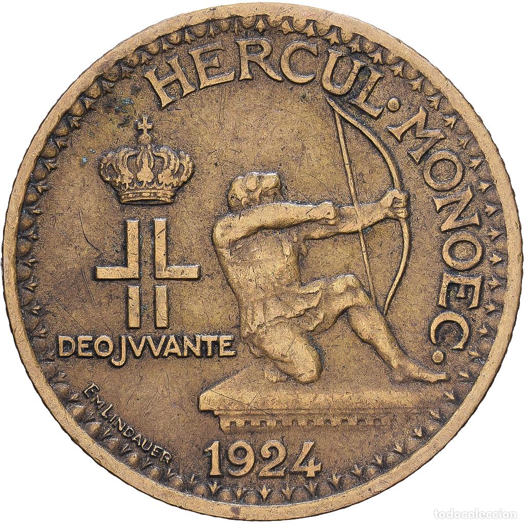 Monedas antiguas de Europa: [#1547724] M&oacute;naco, Louis II, 1 Franc, 1924, Poissy, Cuproaluminio, MBC, Gadoury:MC127