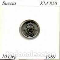 Monedas antiguas de Europa: SUECIA 1989, 10 ORE, KM-850, SC; 0,95 &euro; 1