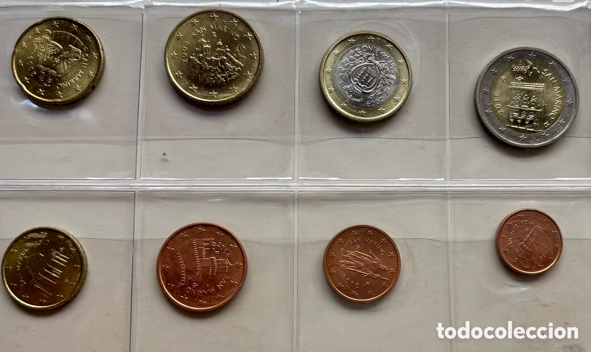 Monedas antiguas de Europa: Euroset SAN MARINO 2006-2011 x8 Valores. Set Serie Euro