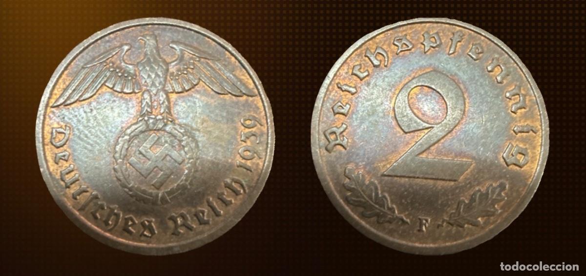 Monedas antiguas de Europa: Alemania - Tercer Reich 2 reichspfennig &middot; 1939-F
