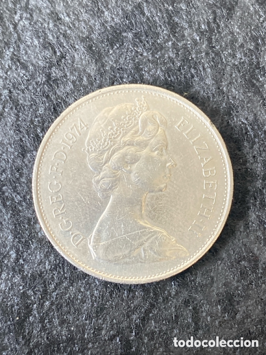 Monedas antiguas de Europa: Moneda 10 New pende de Isabel ll - Foto 2