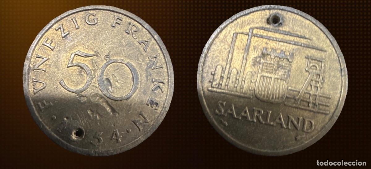 Monedas antiguas de Europa: Sarre 50 francos &middot; 1954