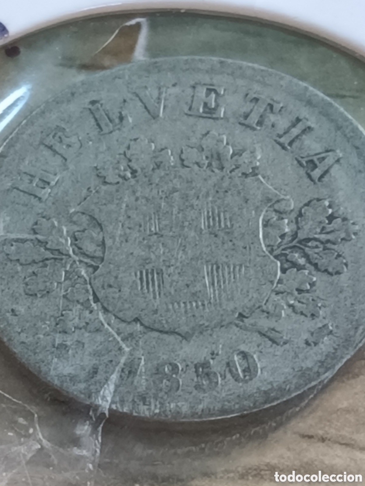 Monedas antiguas de Europa: MONEDA HELV&Eacute;TICA 10 RAPPEN DE PLATA 1850