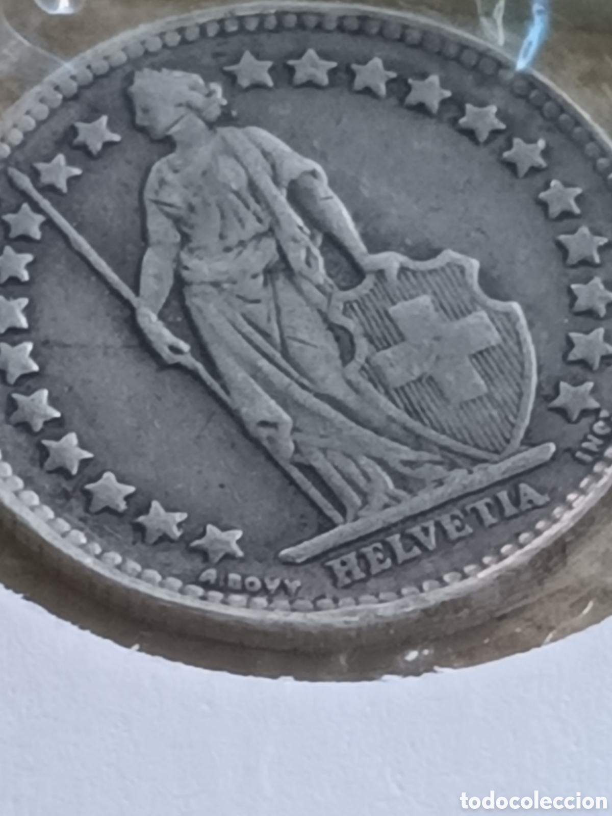 Monedas antiguas de Europa: 1/2 FRANCO SUIZO DE PLATA 1936