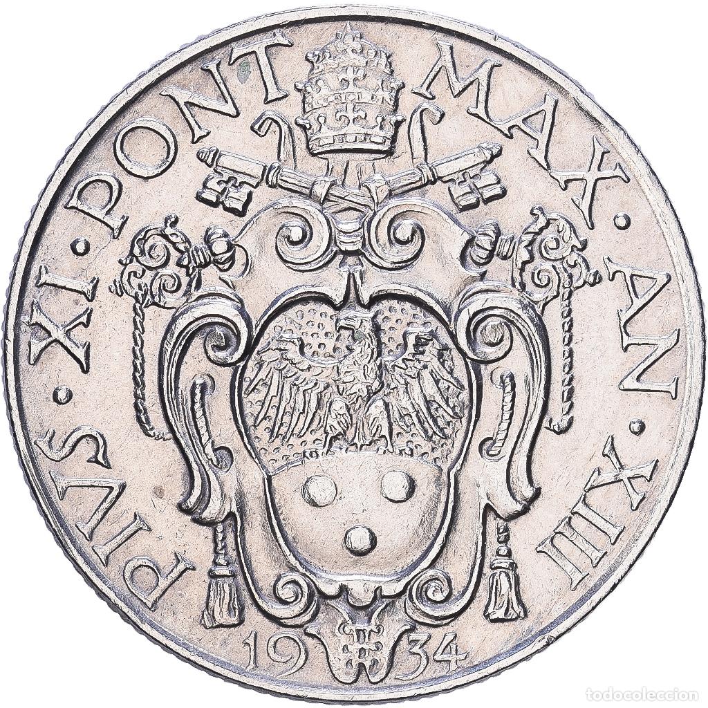 Monedas antiguas de Europa: [#1547725] CIUDAD DEL VATICANO, Pius XI, 1 Lire, 1934, Rome, N&iacute;quel, MBC, KM:5