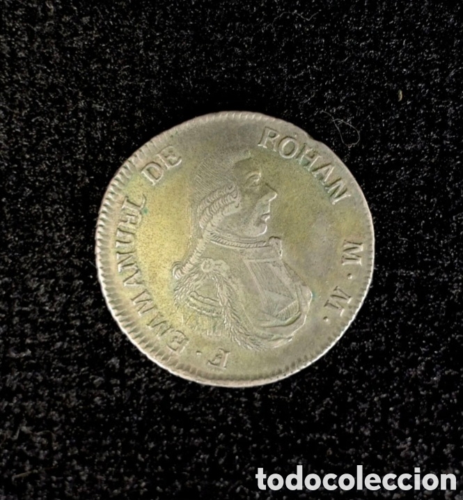 Monedas antiguas de Europa: MALTA &ndash; EMMANUEL DE ROHAN 1775-1797 &ndash; 2 escudos de plata 1796 &ndash; CRUZ DE MALTA pesa 23,87 gr