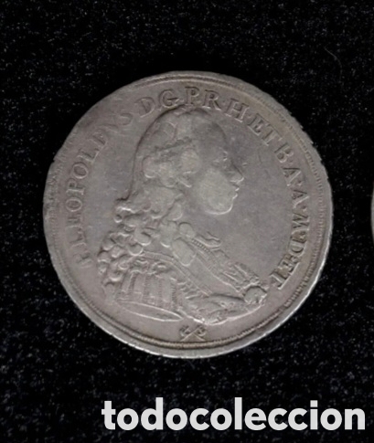 Monedas antiguas de Europa: Francescone de plata a&ntilde;o1762 LEOPOLD I GRAN DUQUE TOSCANA &ndash; F LEOPOLDUS D G PR H ET BA A D E L
