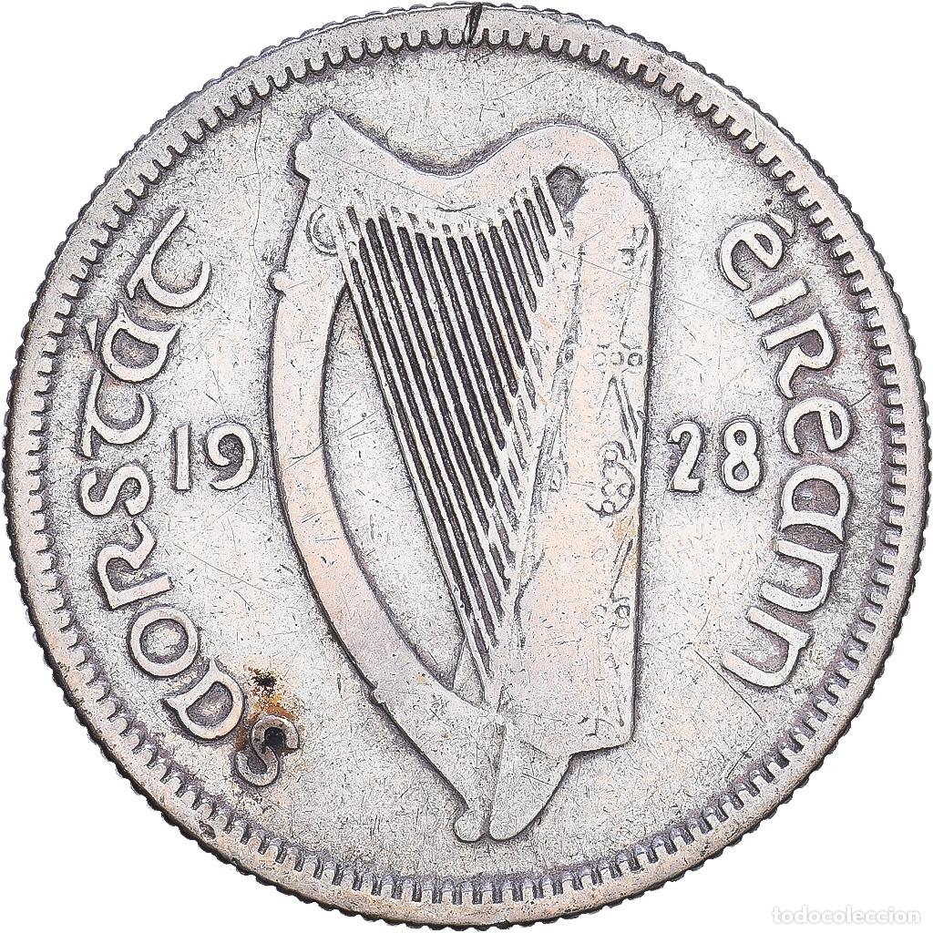 Monedas antiguas de Europa: [#1547735] REP&Uacute;BLICA DE IRLANDA, 1 Schilling, 1928, London, Plata, BC+, KM:6