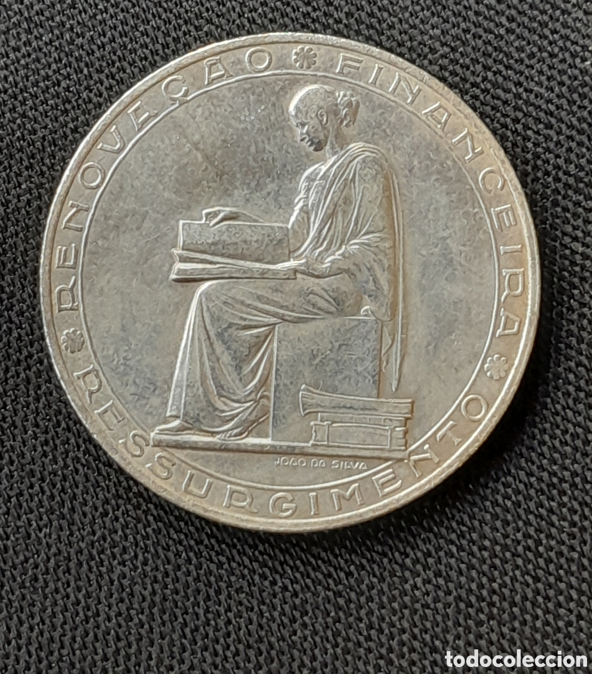 Monedas antiguas de Europa: Portugal, 20 escudos 1953, moneda plata