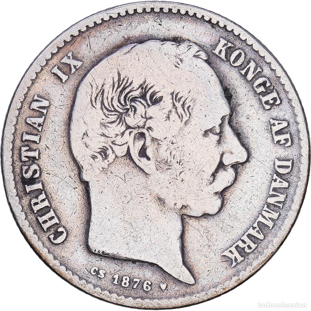 Monedas antiguas de Europa: [#1547730] Dinamarca, Christian IX, 1 Krone, 1876, Copenhagen, Plata, BC+, KM:797