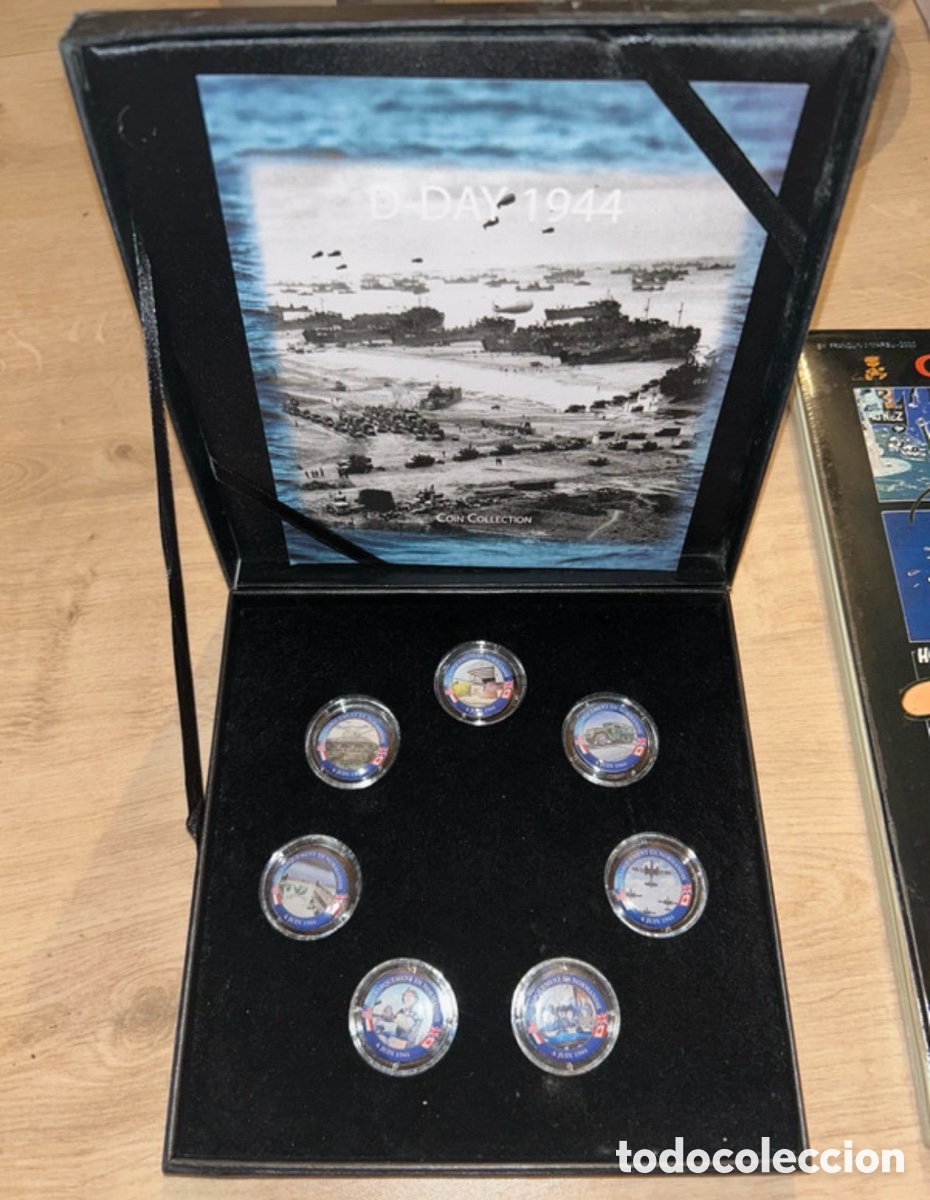 Monedas antiguas de Europa: Colecci&oacute;n completa monedas con certificado, desembarco de Normand&iacute;a