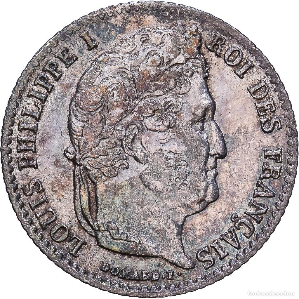 Monedas antiguas de Europa: [#1547752] Francia, Louis Philippe I, 1/4 Franc, 1843, Rouen, Plata, MBC, Gadoury:355